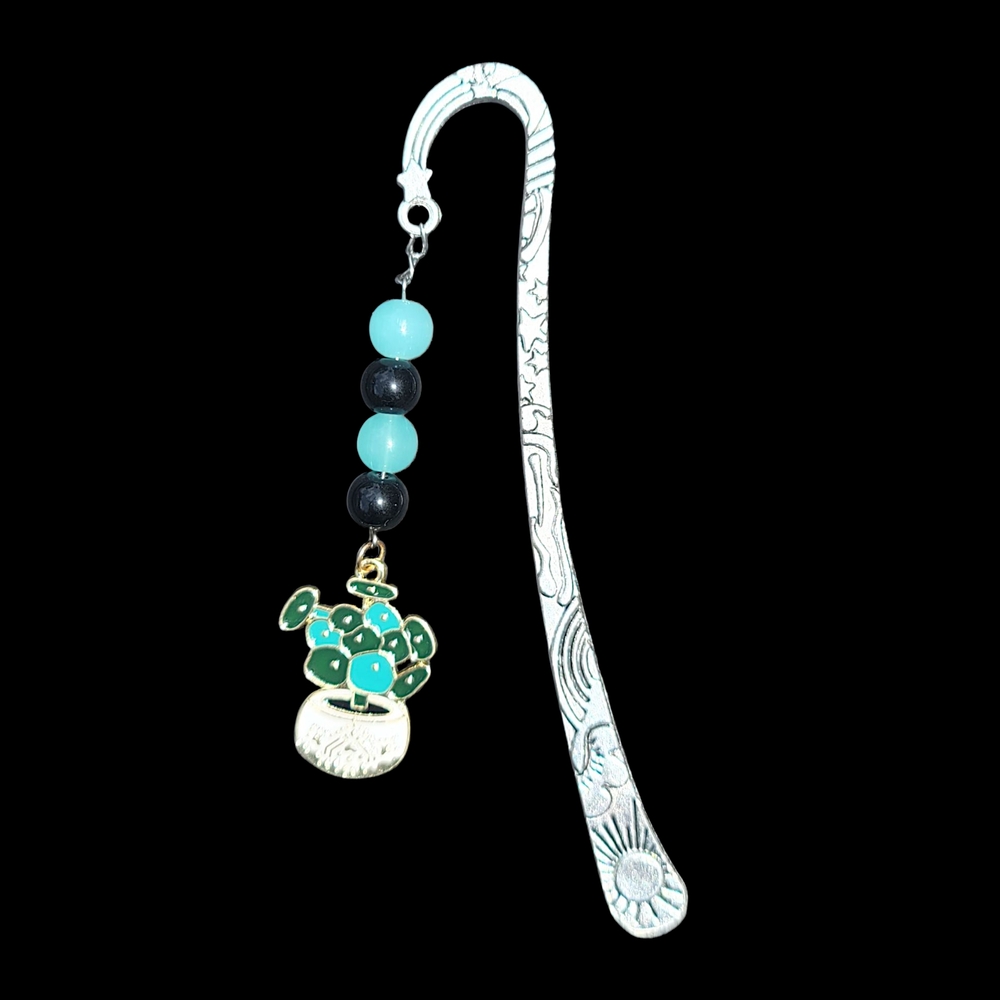 Beaded cactus bookmark
